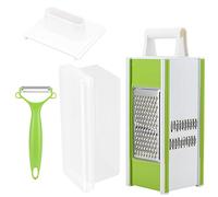 DANAIXZ Rallador y pelador de verduras multifunción 5 en 1, herramienta de cocina con cuchillas intercambiables, caja de almacenamiento para cocinar en casa, preparación de aliment