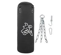 DANAIXZ Saco de Boxeo de Alta Resistencia Profesional Saco de Colgante para Entrenamiento de MMA Gimnasio Fitness con Cuero de PU Engrosado Tela Oxford roja Gancho y Cadena de Ace (Estilo Hueco