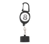 DANAIXZ Soporte para Tiza de Billar Cable retráctil Plástico ABS Porta Tiza para Taco de Billar Diseño de Llavero Accesorios de Billar portátiles para Jugadores Profesionales Compa (Círculo)