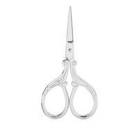 DANAIXZ Tijeras de punto de cruz de estilo antiguo Tijeras de bordar de acero inoxidable de primera calidad Herramienta de costura hecha a mano para manualidades de bricolaje Corte (Plata)
