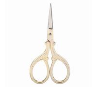 DANAIXZ Tijeras de punto de cruz de estilo antiguo Tijeras de bordar de acero inoxidable de primera calidad Herramienta de costura hecha a mano para manualidades de bricolaje Corte (Oro)