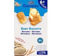 Danalac, Bocadillos Naturales De Galletas Para Bebés Para Niños Pequeños A Partir De 6 Meses Con Calcio, Hierro Y Vitaminas, 120 g