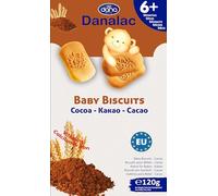Danalac, Paquete De Galletas De Cacao Para Bebés De Bocadillos Para Niños Pequeños De 6 Meses O Más Con Calcio, Hierro Y Vitaminas, 120 Gramos