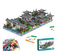 Danbghyuo 1800 Piezas Mini Arquitectura China del Jardín de Suzhou con Árboles Bloques de Construcción Set-Jardín, Construcción Botánico para Adultos, 14+ Adolescentes