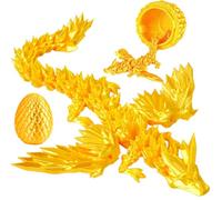 Danbghyuo Huevo Impreso en 3D, Dragón Articulado Fidget Dragón Impreso En 3D, Pack de Decoración Universo Fantástico Fidget Idea Decoración de Interior para Hogar, Sala de Estar