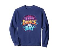 Dance All Day: póster de Fiesta Vibrante para Amantes de la música Sudadera, Unisex para Adultos, Azul Marino, M