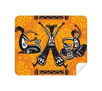 Dance Celebrate México Totems Tamborina Teléfono Limpiador de Pantalla Gafas Paño de Limpieza 2pcs Tela de ante