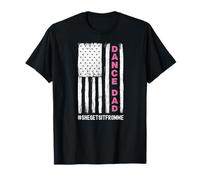 Dance Dad Pink She Gets It from Me Flag Camiseta