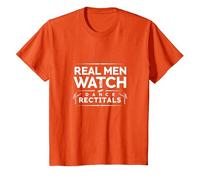Dance Dads Real Men Ver recitales Camiseta, Niños, Naranja, 2 años