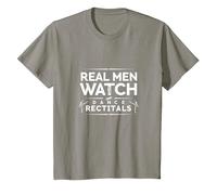 Dance Dads Real Men Ver recitales Camiseta, Niños, Pizarra, 2 años