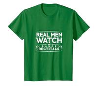 Dance Dads Real Men Ver recitales Camiseta, Niños, Verde Kelly, 2 años
