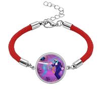 Dance DJ Fantasy Design Art Deco Fashion Lucky Red String Pulsera de cuerda hecha a mano