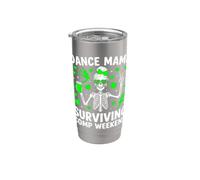 Dance Mama Surviving Comp Weekend Bailarina Bow Daughter Lime Vaso térmico de acero inoxidable de doble pared