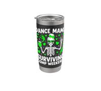 Dance Mama Surviving Comp Weekend Bailarina Bow Daughter Lime Vaso térmico de acero inoxidable de doble pared