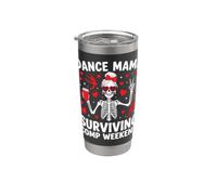 Dance Mama Surviving Comp Weekend Dancer Bow Daughter Rojo Vaso térmico de acero inoxidable de doble pared