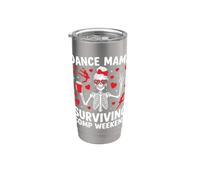 Dance Mama Surviving Comp Weekend Dancer Bow Daughter Rojo Vaso térmico de acero inoxidable de doble pared