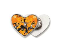 Dance People Mexico Totems - Broche de metal con diseño de corazón mexicano