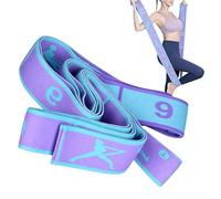 Dance Resistance Band 12 Grid Stretch - Polyester Cotton 137cm For Latin Ballet - Pilates Training Leg Puller Elastic Rope For Gymnastics - Exercise Fitness Strap