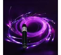 Dance Whip LED Fiber Optic Whip 6ft Rechargeable Pixel Whip with 7 Colors and 4 Glowing Modes,Flow Perfect for Dance, Parties, Gift
