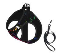 Dance With Music Print - Arnés para perro de tamaño pequeño y correa, chaleco suave y ligero para cachorros, arnés de malla transpirable para mascotas