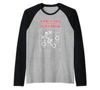 DanceDad Playbook Dance Comp Dad Competition Día del Padre Camiseta Manga Raglan