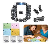 Dancepandas Juego de Mesa de Piedra Magnetica con 126 Piezas Magnéticas Magnetic Chess Game Juego de Mesa de Ajedrez con Efecto Magnético para Acampar y Reuniones Familiares