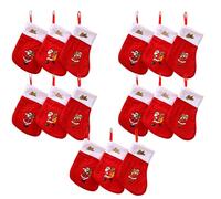 Dancepandas Mini Calcetín Navidad 15 Piezas Calcetines Navidad Chimenea Medias de Navidad Calcetín Navideño para Decoración Navideña para llenar y Colgar