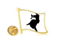 Dancer Art - Pin de solapa con bandera de metal dorado con diseño de pavo real