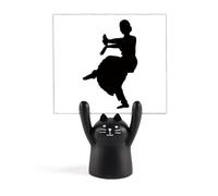 Dancer Art - Soporte para notas de danza de pavo real, diseño de gato negro