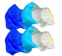 Dancer Fan Veils, Chinese National Dance, Art Show Fans, Silk Veil Fans, Dance Flag Set, Flowing Silk Fans, Performance Flag Fans, Silk Fans For Dancers, Gradient Dance Fans, Dancer Flag Veils