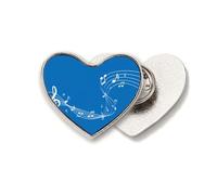 Dancg 5-le Staff - Broche de metal con diseño de corazón azul