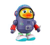 Dancing Duck - Cute Space Duck Singing and Walking Toy with Lights Sounds, Interactive Wiggling Robot for Kids 3+ Girls Boys, Birthday Gift, Home, School, Preschool, Fun Play Accessory