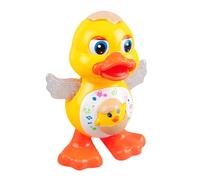 Dancing Duck, Flapping Duck Toy, Portable Interactive Play Musical Fun Light Effects Compact Lightweight Sturdy Base, Easter Basket Toys for Kids Entertainment Present, 5.31x4.41x7.48Inches, Yellow