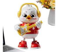 Dancing Duck Toy, Musical Guitar Robot Duck, 5,91 x 4,25 x 8,15 pulgadas Interactive Movement Toy with Light Sound, Resin Dancing Figure Design, Fun Kids Entertainment Gadget, Party Play Toys for