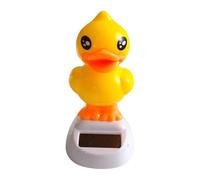 Dancing Duck Toy - Solar Powered Yellow Duck | Swinging Dashboard Ornament, Cute Bobblehaed Doll Decoration for Car, Office Desk, Dining Table, Kids Bedroom, Nursery, Living Room, Fun Gift for Child
