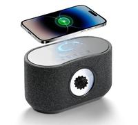 Dancing Ferrofluid Altavoz Bluetooth portátil, visualizador de música, altavoz impermeable - Audio de alta fidelidad, 24 horas de reproducción, carga inalámbrica de 15 W, 3 modos, regalos creativos