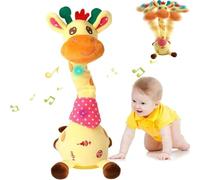 Dancing Girafe Musicale Chantante Jouet Girafe Dansant Et Torsadé, Jouet Interactif Lumineux Et Chantant Enregistrement Et RéPéTition De Ce Que Vous Dites,Cadeaux Pour GarçOns Et Filles(Battery Model)