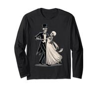 Dancing Lovers Skeleton Love Halloween Pareja a Juego Manga Larga