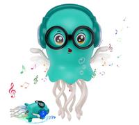 Dancing Octopus Baby Toy,Dancing Octopus Toy Cuenta con Función de Arrastre,Medusa de Juguete-Lncluye Música y Luces LED (Verde)