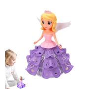 Dancing Princess - ligeros coloridos, Music Girls, Máquina de Danza Eléctrica | de Música Giratoria 15cm con Mostrar LED, Danza para la fiesta de Pascua de Navidad