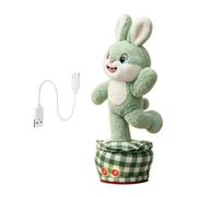 Dancing Rabbit Toy - Interactive Plush Bunny Buddy | Talking Motion Stuffed Animal Educational Kids Entertainment Playtime Companion Birthday Celebration Home Nursery Preschool Learning Gift Set For C
