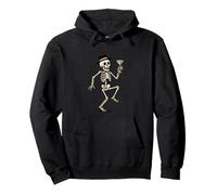 Dancing Skeleton Cocktail Retro Halloween Humor Sudadera con Capucha