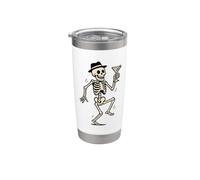 Dancing Skeleton Cocktail Retro Halloween Humor Vaso térmico de acero inoxidable de doble pared