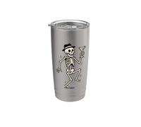 Dancing Skeleton Cocktail Retro Halloween Humor Vaso térmico de acero inoxidable de doble pared