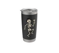Dancing Skeleton Cocktail Retro Halloween Humor Vaso térmico de acero inoxidable de doble pared