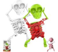 Dancing Skeleton Toy, 3D Printed Taste Desk Decor Rotating Spring to Provide Power, Walkable Cute Funny for (B+C)