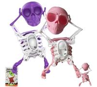 Dancing Skeleton Toy, 3D Printed Taste Desk Decor Rotating Spring to Provide Power, Walkable Cute Funny for (D)