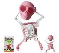 Dancing Skeleton Toy, 3D Printed Taste Desk Decor Rotating Spring to Provide Power, Walkable Cute Funny for