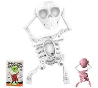 Dancing Skeleton Toy, 3D Printed Taste Desk Decor Rotating Spring to Provide Power, Walkable Cute Funny for (B)