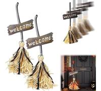 Dancing Witch Broom,Animated Light up Moving Broomstick with Spooky Sounds,Haunted Dancing Broom for Indoor Outdoor Porch Halloween Party Decorations